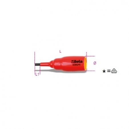 920MQ-PE 4 Vaso de 1/2&quot, con punta Allen, aislado