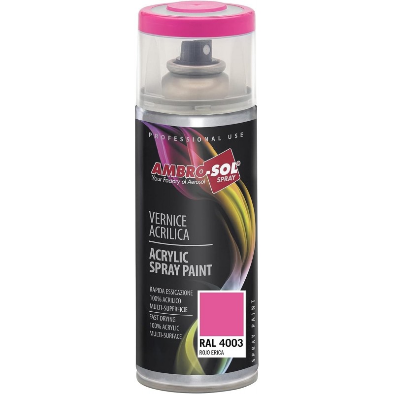 Pintura acri­lica 400 ml RAL 4003 ROJO ERICA