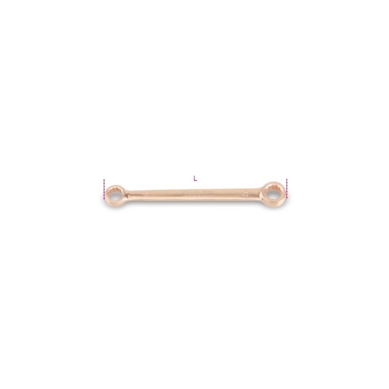 95BA 14X17 Llave plana con dos bocas de estrella, antichispa