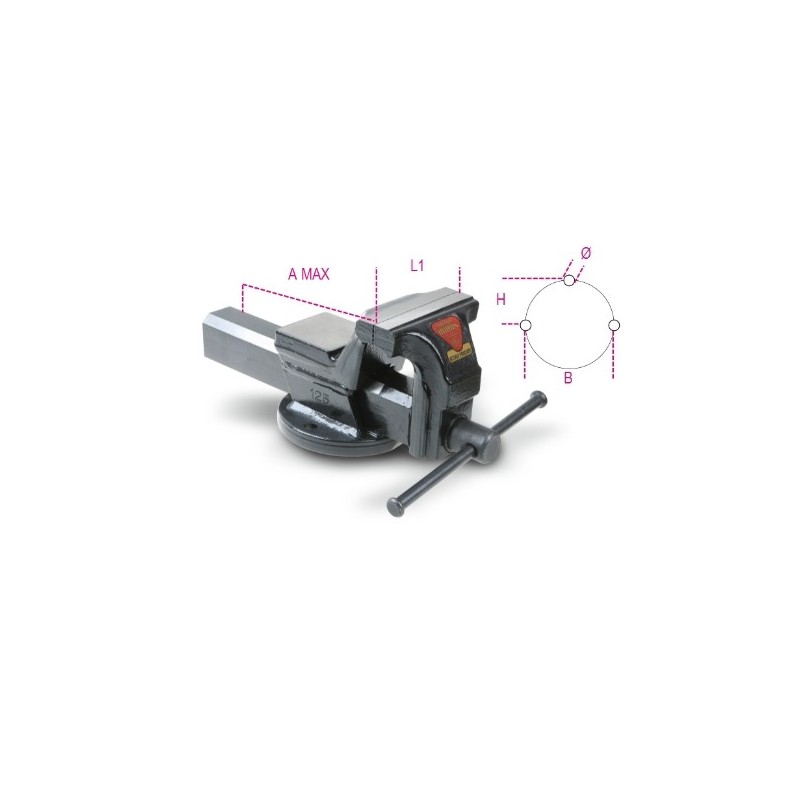 1599F 125 Tornillo de banco forjado