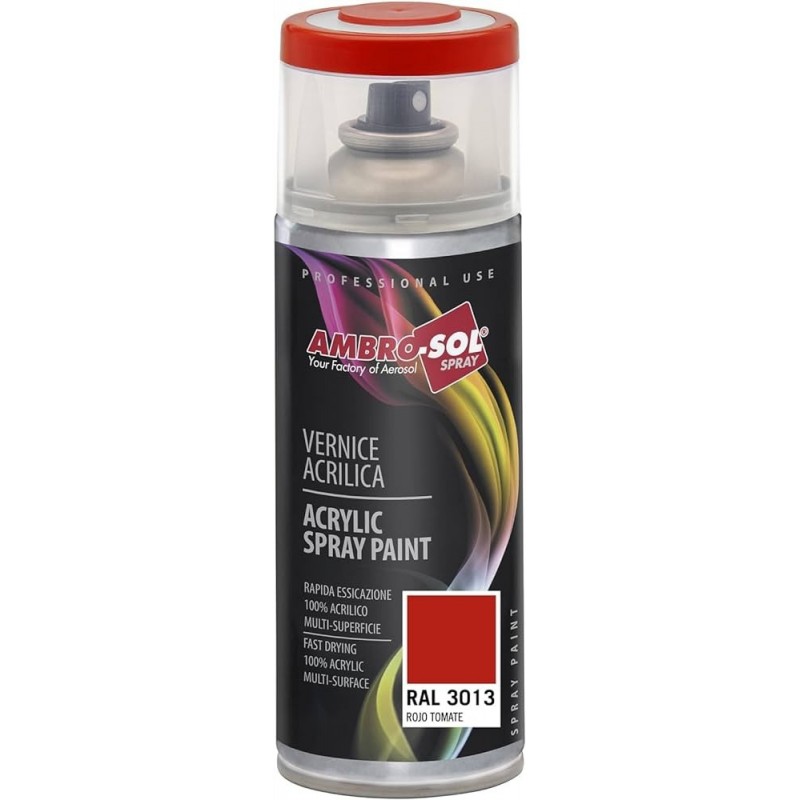 Pintura acri­lica 400 ml RAL 3013 ROJO TOMATE