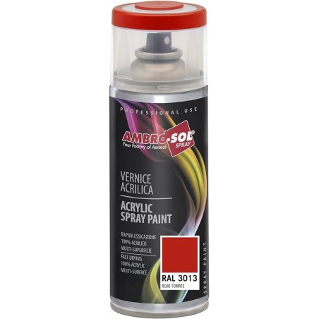 Pintura acri­lica 400 ml RAL 3013 ROJO TOMATE