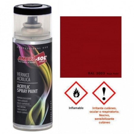 Pintura acri­lica 400 ml RAL 3003 ROJO RUBI