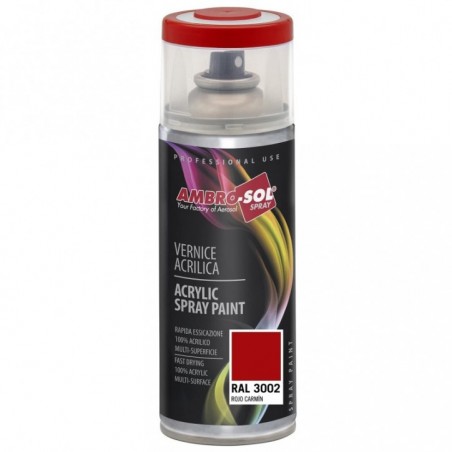 Pintura acri­lica 400 ml RAL 3002 ROJO CARMiN