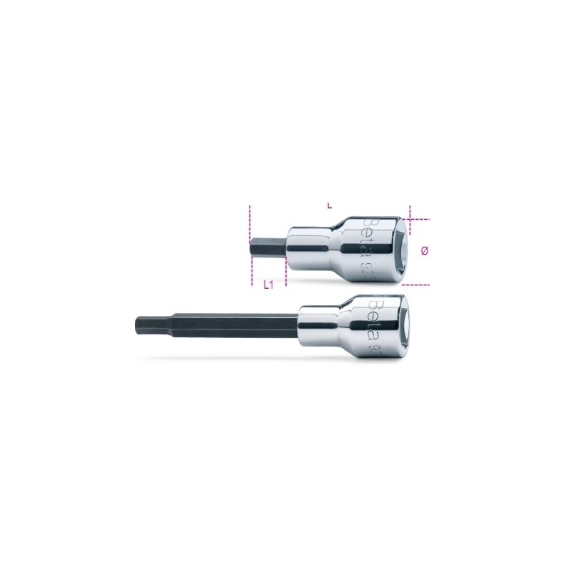 920PE 14L Vaso de 1/2&quot, con punta Allen larga, cromado