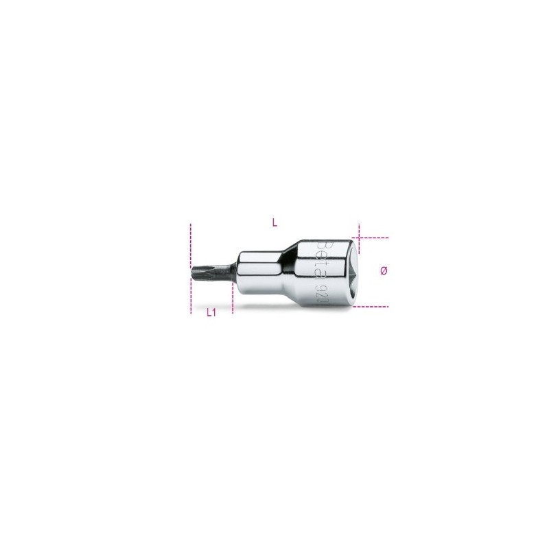 920TX-L 60 Vaso de 1/2&quot, con punta Torx&reg, larga, cromado