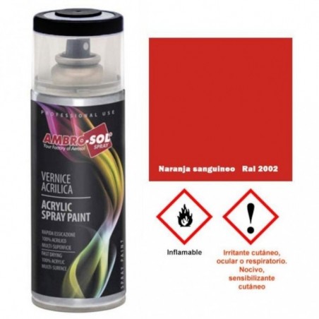Pintura acri­lica 400 ml RAL 2002 NARANJA SANGRE