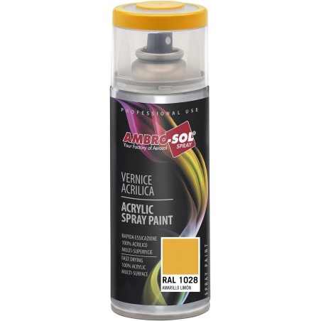 Pintura acri­lica 400 ml RAL 1028 AMARILLO LIMON