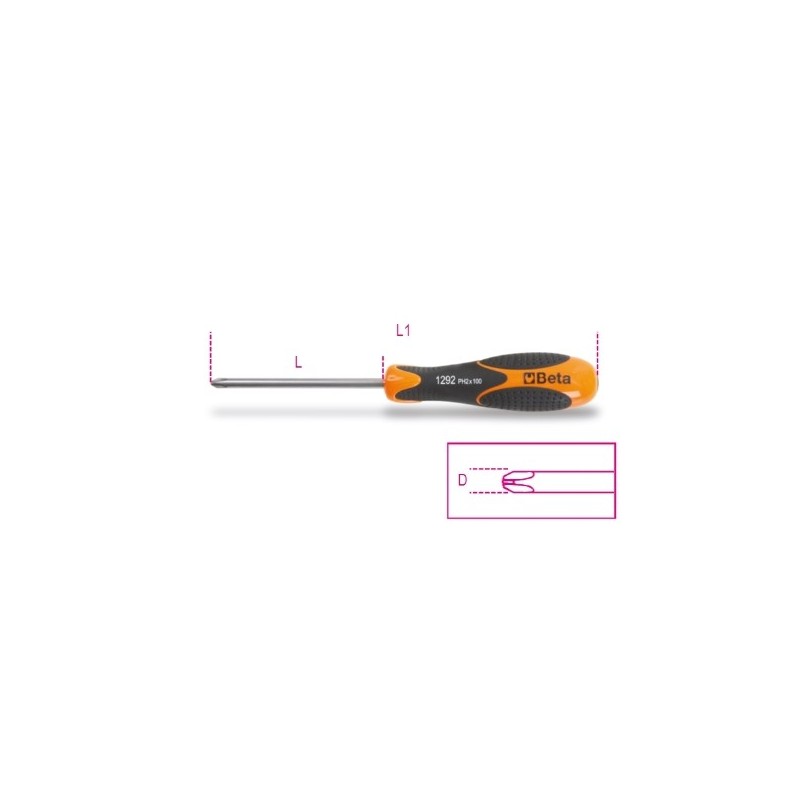 1292INOX 3X60 Destornillador para tornillos de cruz Phillips&reg,, de acero inoxidable