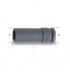 720LS 13 Vaso de impacto de 1/2&quot, hexagonal largo fino