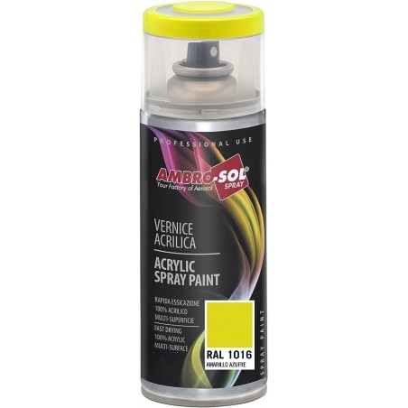 Pintura acri­lica 400 ml RAL 1016 AMARILLO AZUFRE