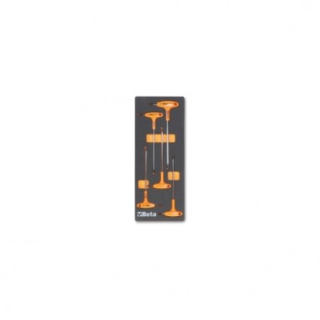 M55 Termoformado de espuma con llaves macho acodadas para tornillos Torx&reg,, con mango