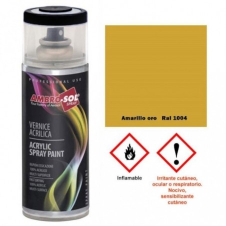 Pintura acri­lica 400 ml RAL 1004 AMARILLO ORO
