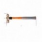 1377BA 340PL Martillo de cabeza redonda y boca esférica para caldereros y hojalateros, mango de fibra, antichispa