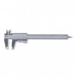 1650 200 Calibre de cursor de acero inoxidable templado, en estuche de plástico