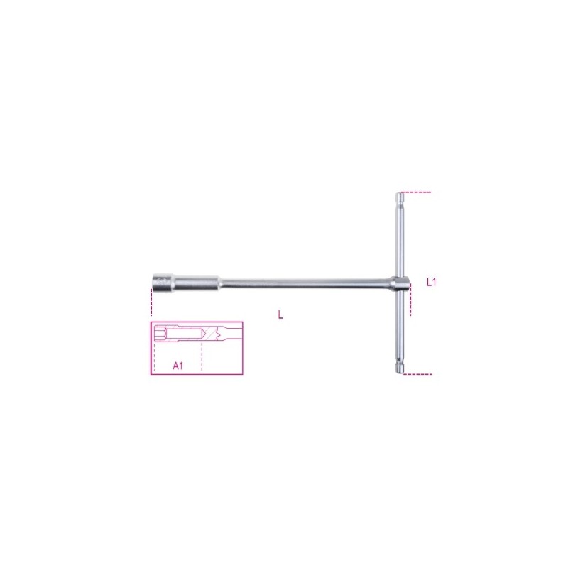 949 8 Llave en T con vaso hexagonal profundo