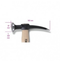 1345 Martillo de aplanar de cabeza convexa, con mango de madera