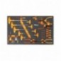 M62 Termoformado de espuma con llaves Allen acodadas con mango, microdestornilladores y alicates para retenes