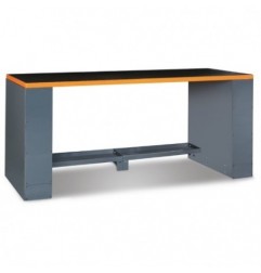 C55BO/2 Banco de trabajo de 2 metros para mobiliario para taller RSC55, naranja