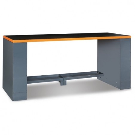 C55BO/2 Banco de trabajo de 2 metros para mobiliario para taller RSC55, naranja