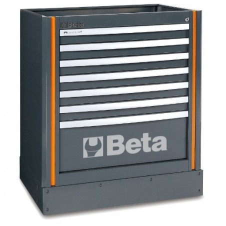 C55M7 Cajonera fija con 7 cajones para mobiliario para taller RSC55