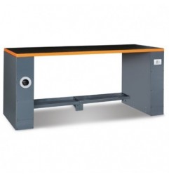 C55PRO BO/2 Banco de trabajo de 2 metros con tomas para mobiliario para taller RSC55, naranja