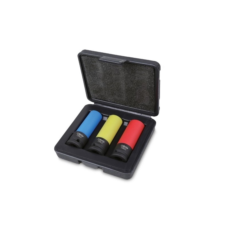 720LC/C3 Juego de 3 vasos de impacto con protección plástica para tuercas de ruedas
