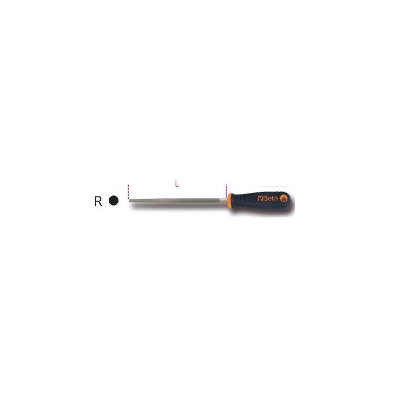 1719BMX6/R Lima redonda de corte dulce, con mango