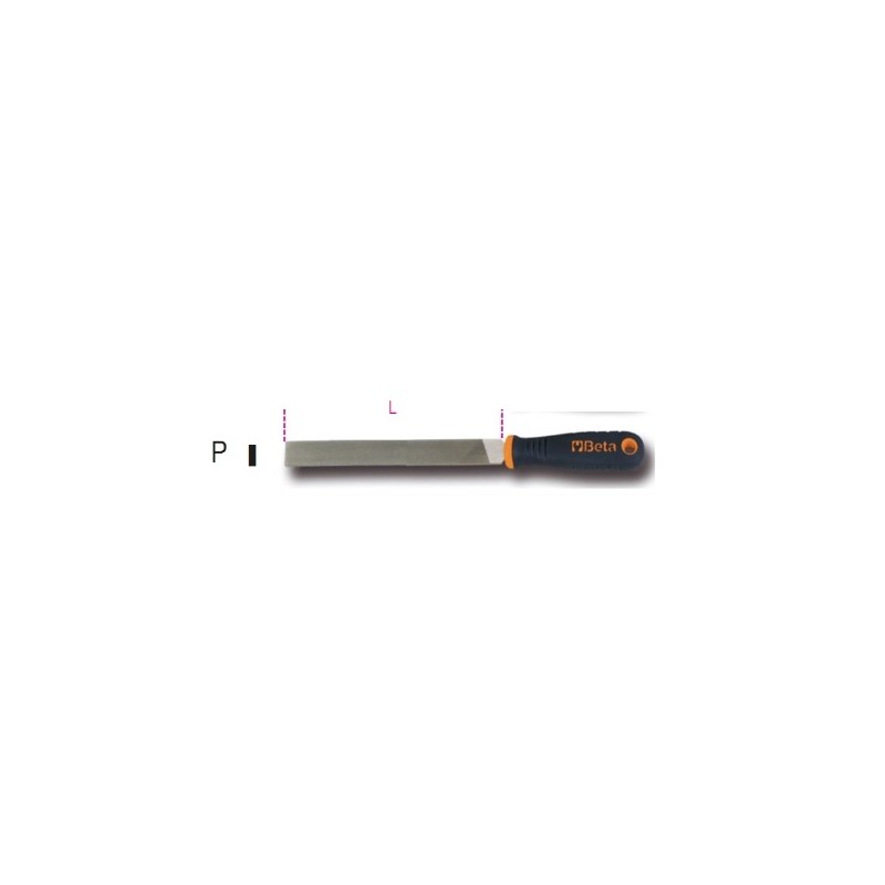1719BMX8/P Lima plana de corte dulce, con mango