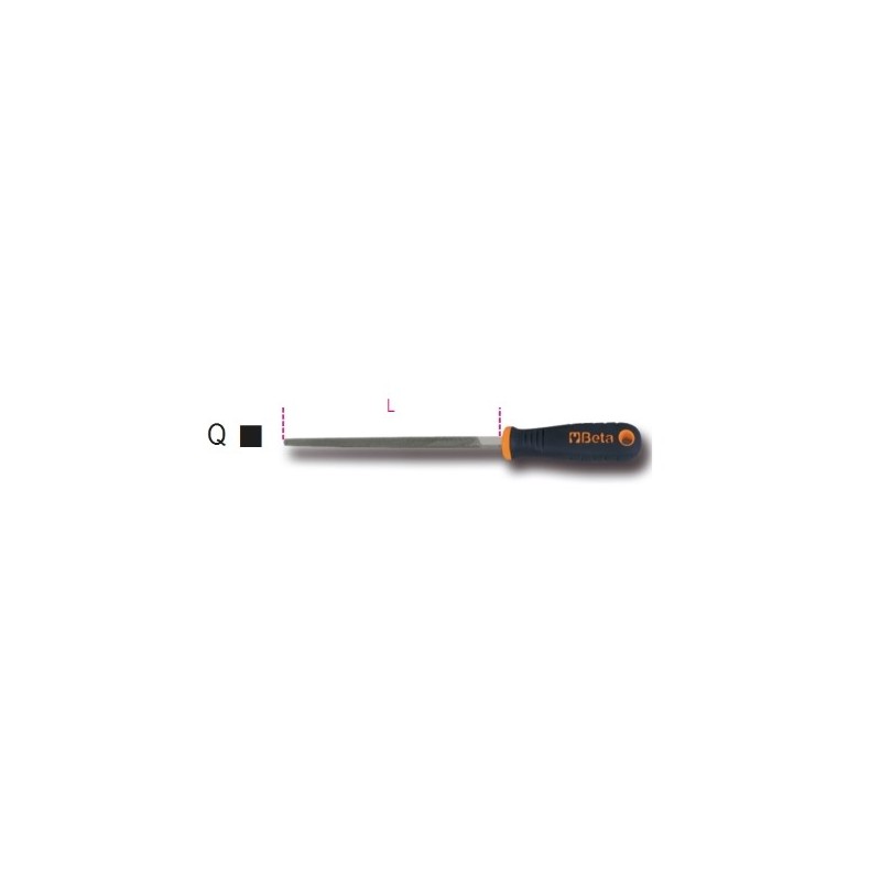 1719BMA12/Q Lima cuadrada de corte semidulce, con mango