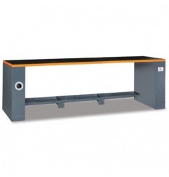 C55PRO BO/2,8 Banco de trabajo de 2,8 metros con tomas para mobiliario para taller RSC55, naranja