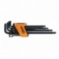 97BTXL/SC8 Juego de 8 llaves acodadas con cabeza esférica para tornillos Torx&reg,, modelo largo