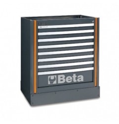 C55M8 Cajonera fija con 8 cajones para mobiliario para taller RSC55