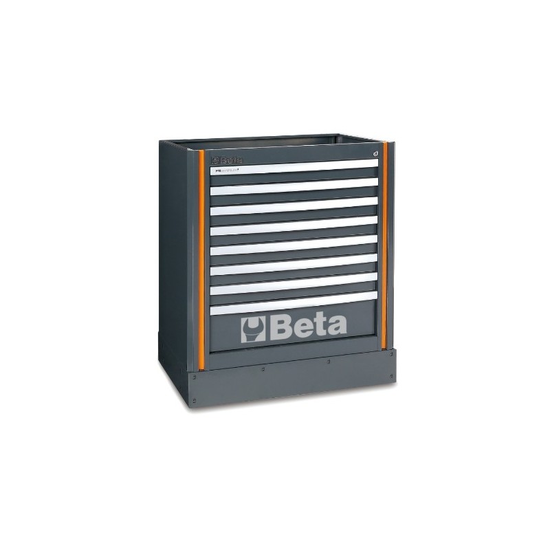 C55M8 Cajonera fija con 8 cajones para mobiliario para taller RSC55