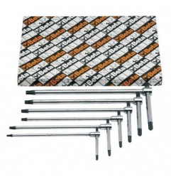 951TX/S6 Juego de 6 llaves en T con tres extremidades Torx&reg,, cromadas