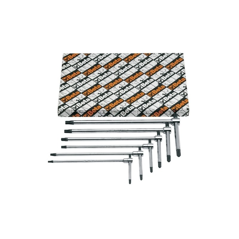 951TX/S6 Juego de 6 llaves en T con tres extremidades Torx&reg,, cromadas