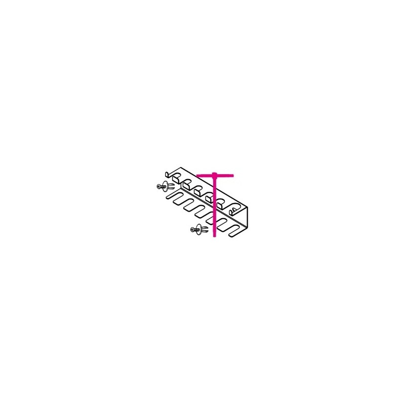 S951/6 Soporte para 6 llaves macho en T, de chapa