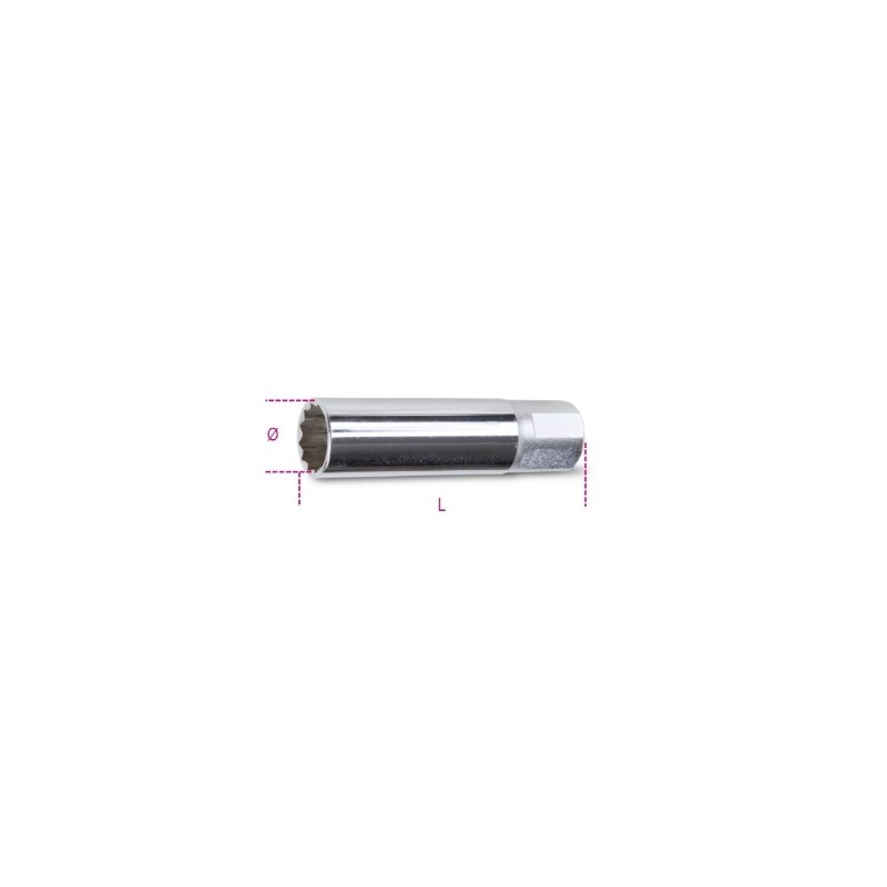 956F 14 Vaso con cuadrado hembra de 3/8,, para bujías