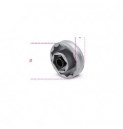 3075B 55 Llave de vaso poligonal para tuercas de bujes de rueda Ducati