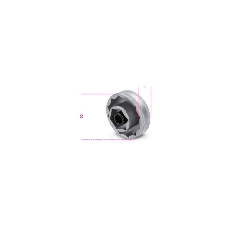 3075B 55 Llave de vaso poligonal para tuercas de bujes de rueda Ducati