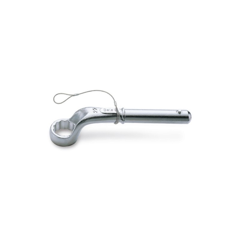 91HS C41 Llave de estrella acodada, cromada, con enganche para palanca, anticaída