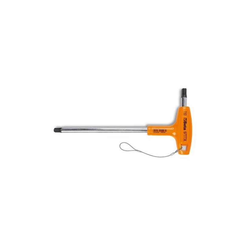 97TTX-HS 10 Llave macho acodada para tornillos Torx&reg,, con mango, anticaída