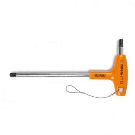 97TTX-HS 10 Llave macho acodada para tornillos Torx&reg,, con mango, anticaída