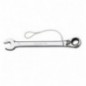 142HS 8 Llave combinada con carraca reversible, cromada, anticaída