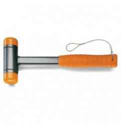 1392HS 40 Mazo antirrebote de cabeza intercambiable de plástico, mango de acero, anticaída