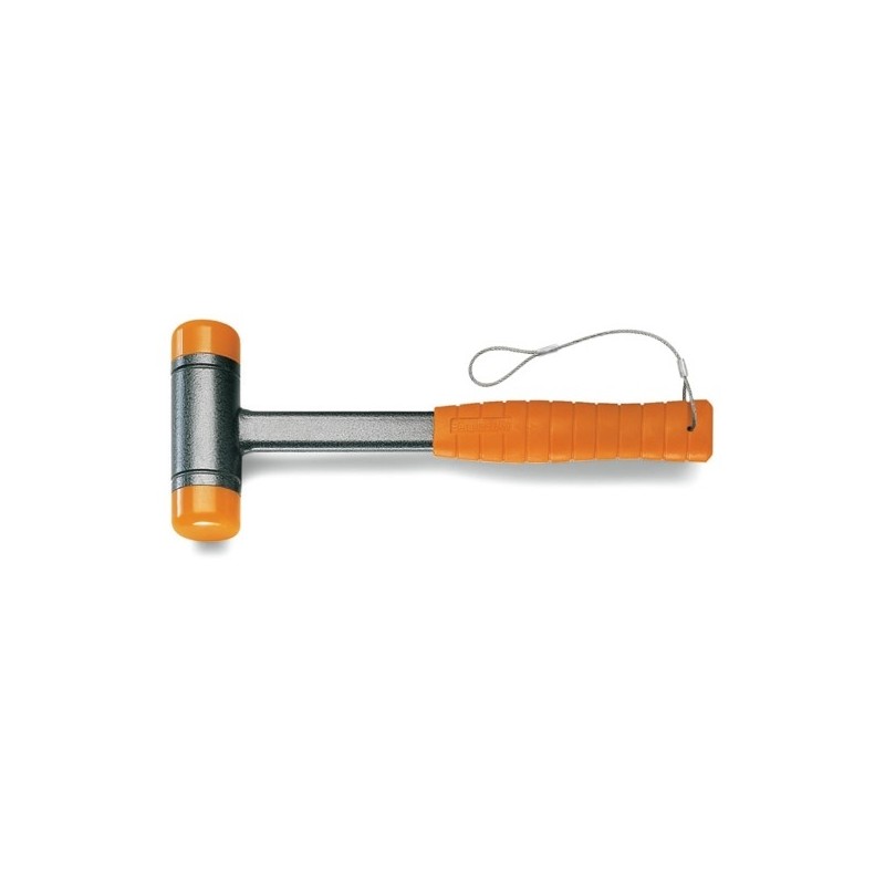 1392HS 50 Mazo antirrebote de cabeza intercambiable de plástico, mango de acero, anticaída