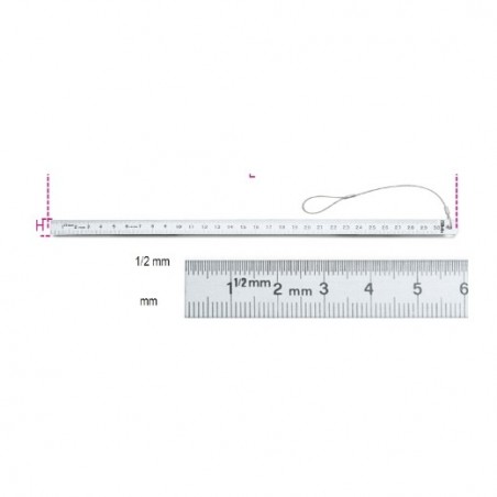 1682HS 200 Regla flexible graduada de acero inoxidable, anticaída
