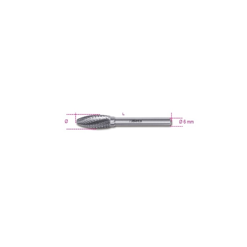 426MD/OG12 Lima rotativa de metal duro, corte cruzado HM6