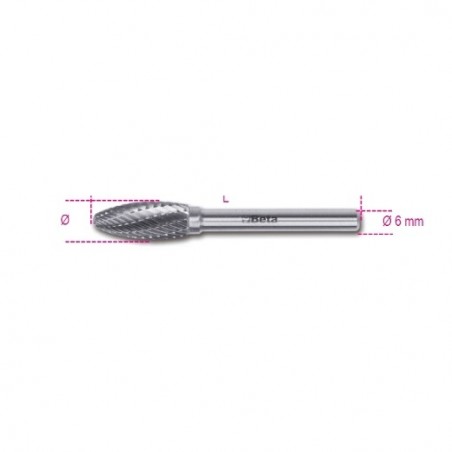 426MD/OG12 Lima rotativa de metal duro, corte cruzado HM6