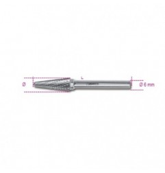 426MD/TA6 Lima rotativa de metal duro, corte cruzado HM6